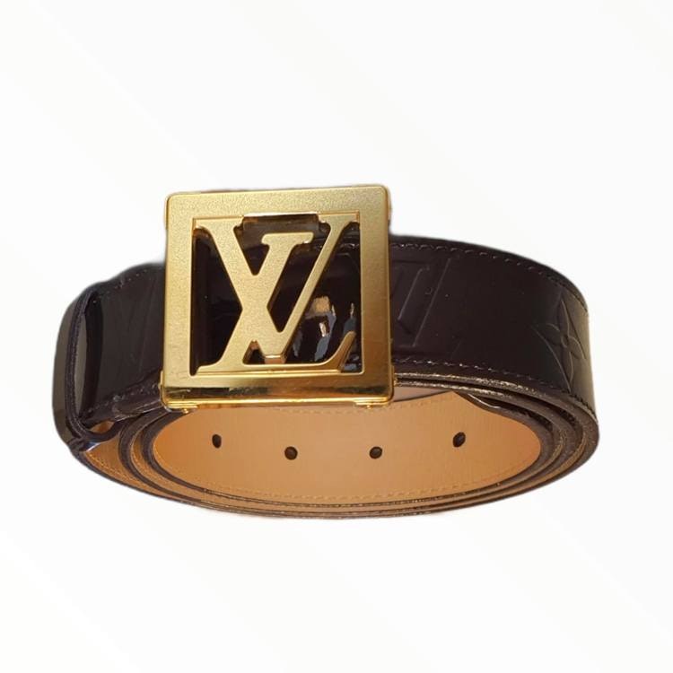 Shape patent leather belt Louis Vuitton Metallic size 100 cm in Patent  leather - 21715530