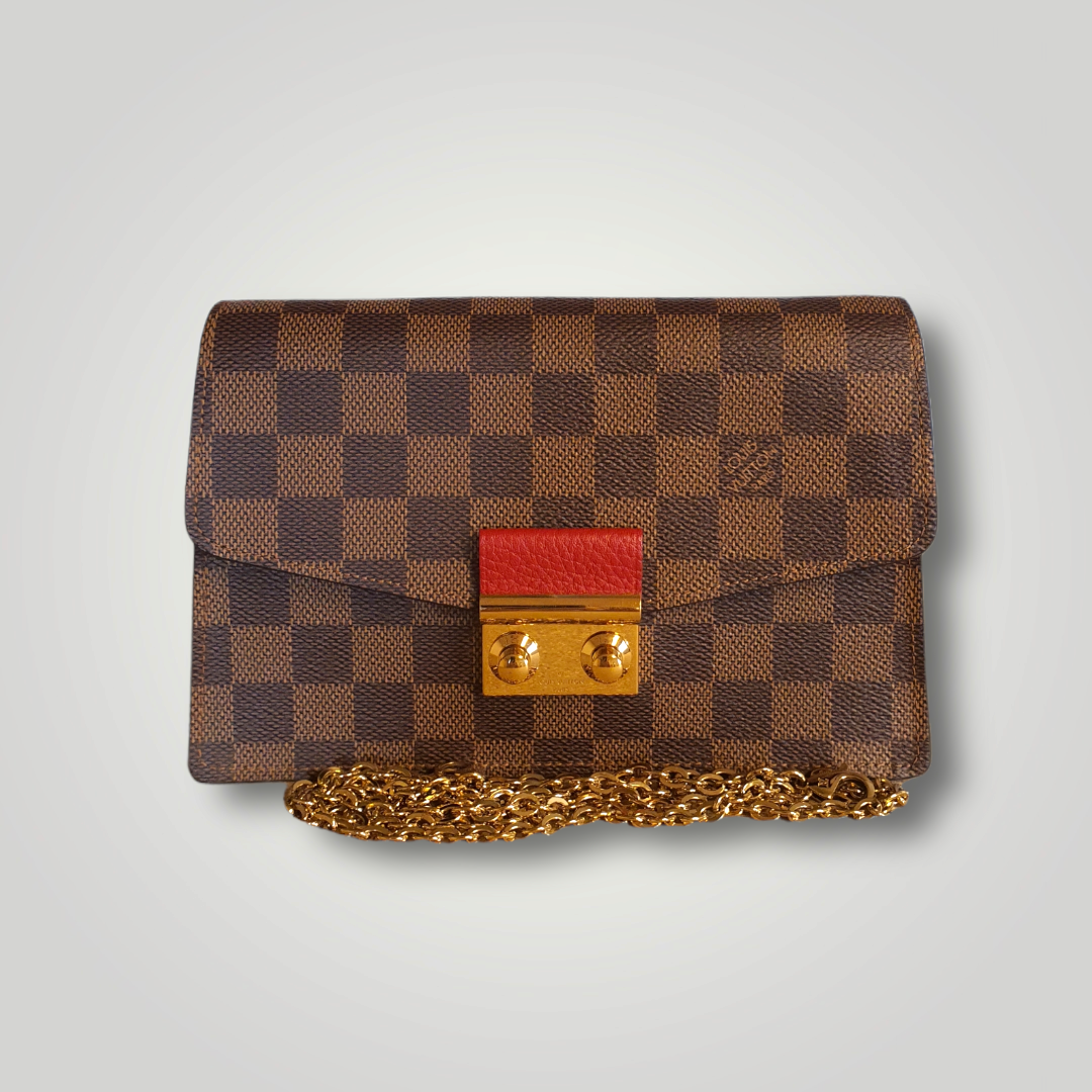 Louis Vuitton Pre-owned Croisette Chain Wallet Damier Ebene-SH22-190