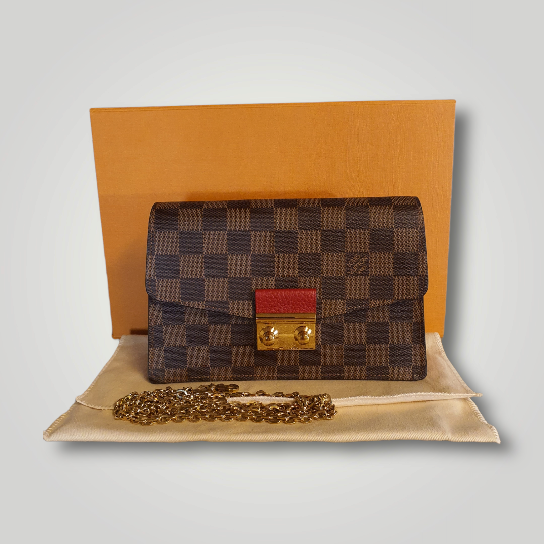 Louis Vuitton Pre-owned Croisette Chain Wallet Damier Ebene-SH22-190