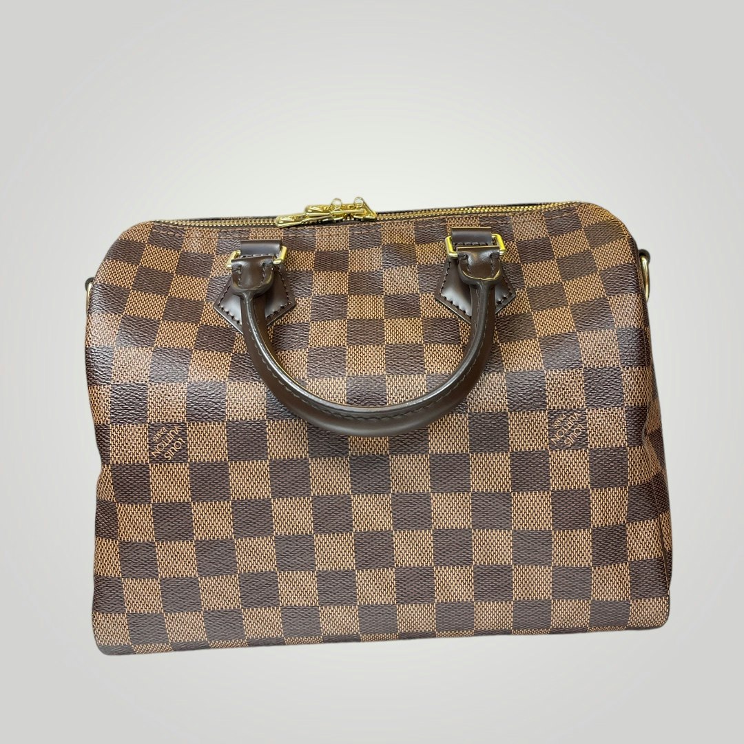 Louis Vuitton Pte-owned Speedy Bandoliere 25 Damier Ebene