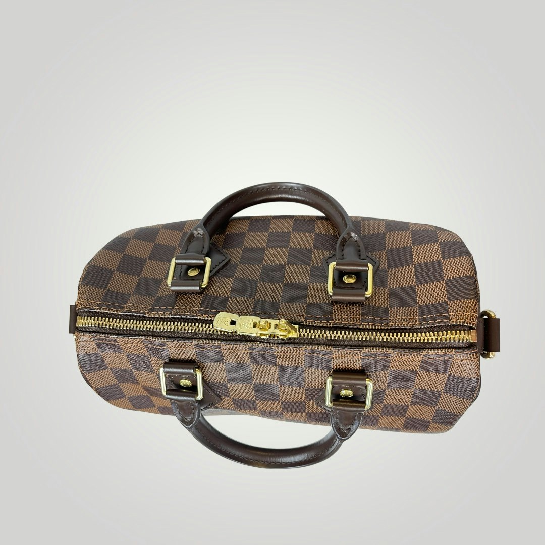 Louis Vuitton Pte-owned Speedy Bandoliere 25 Damier Ebene