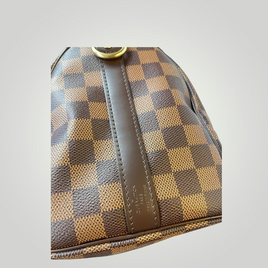 Louis Vuitton Pte-owned Speedy Bandoliere 25 Damier Ebene