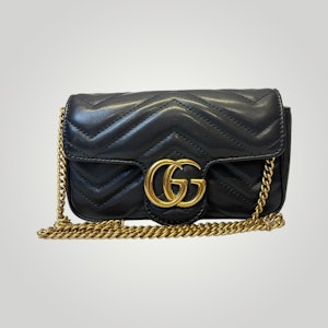 Gucci Pre-owned Super Mini Marmont Black