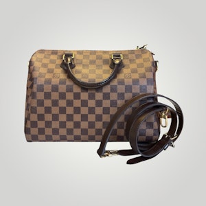 Louis Vuitton Pre-owned Speedy Bandouliere 30 Damier Ebene