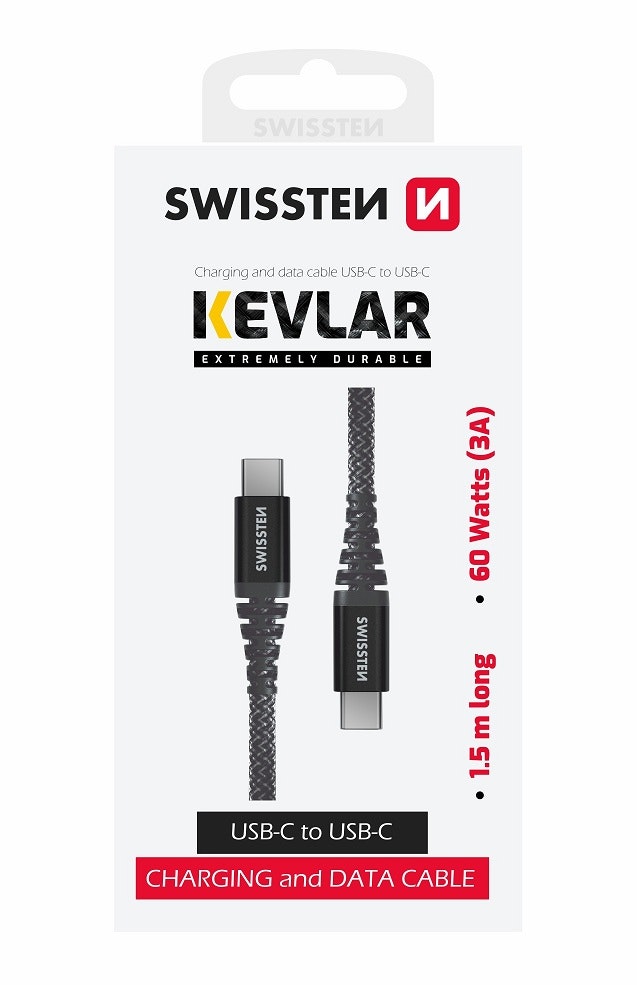 Swissten Kevlar USB-C / Lightning 1,5m