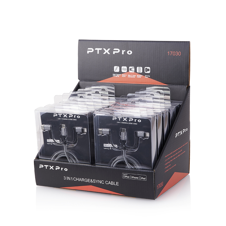 PTX Pro 3 in 1 – Ladd & Sync kabel USB