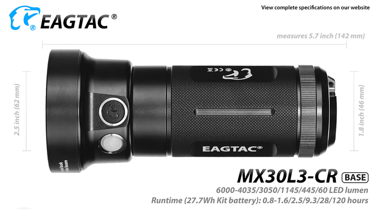 EAGTAC MX30L3CR 6 KIT, 6000 Lumen