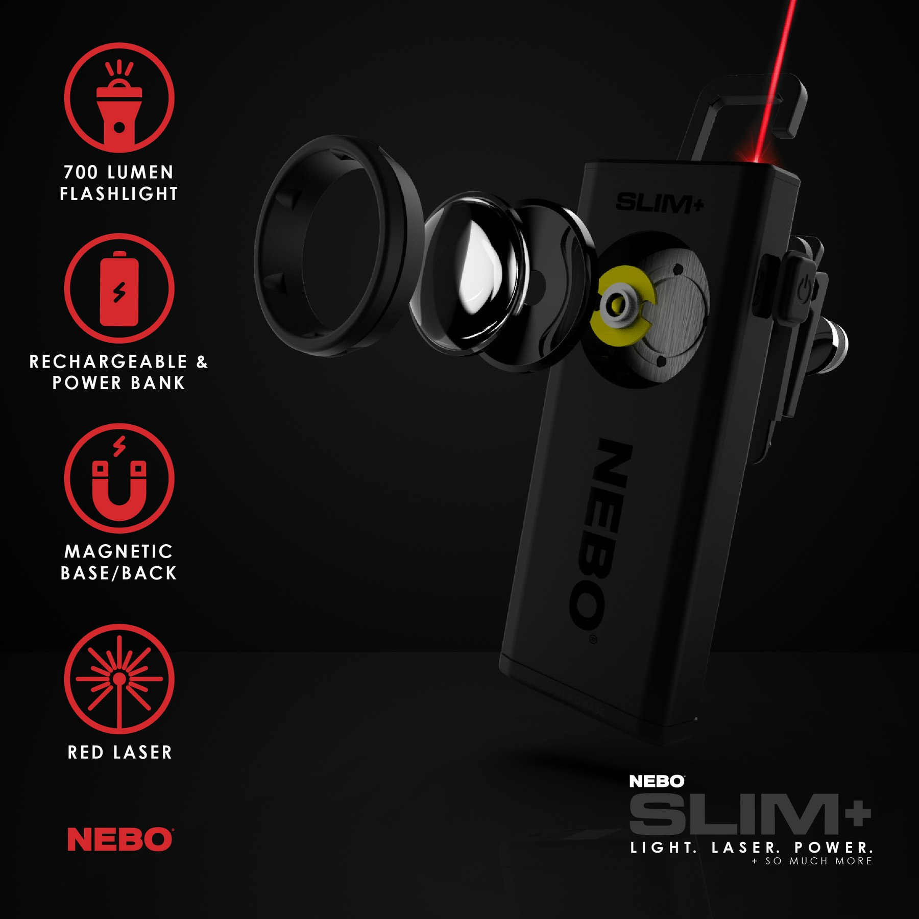 NEBO SLIM+ 700 Lumen + Laser