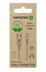 SWISSTEN USB / USB-C Kabel Vit 1,2M