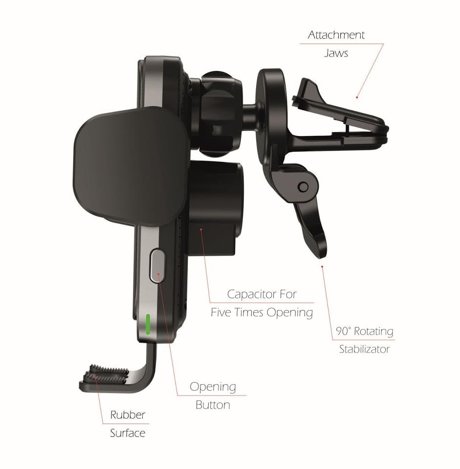 Swissten Car Holder Wireless Charge Airvent