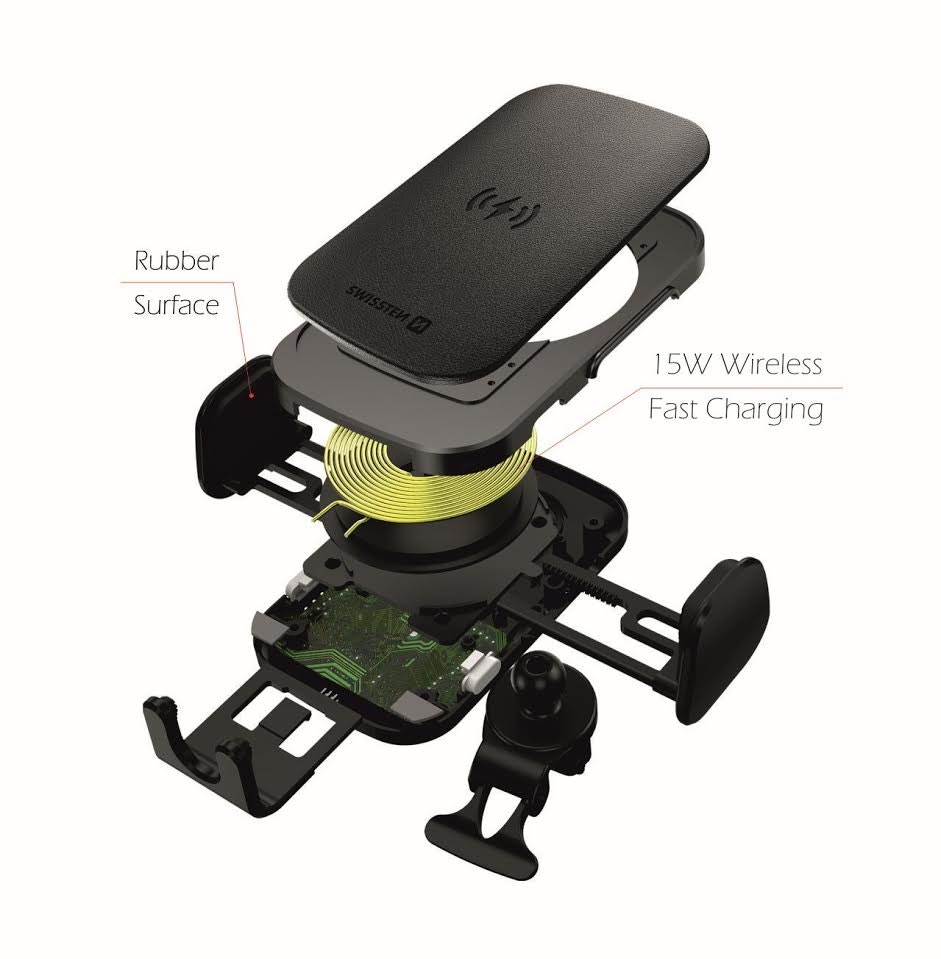 Swissten Car Holder Wireless Charge Airvent