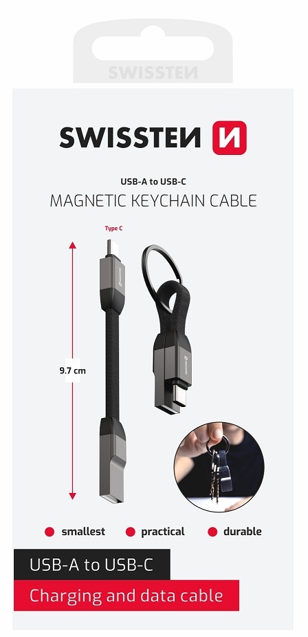 Swissten Magnetic Keychain USB / USB-C