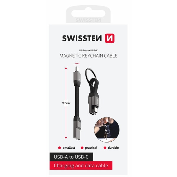 Swissten Magnetic Keychain USB / USB-C