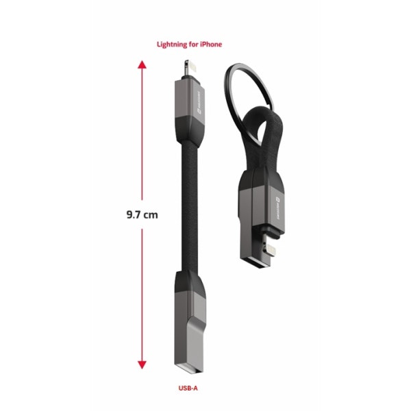 Swissten Magnetic Keychain USB / Lightning