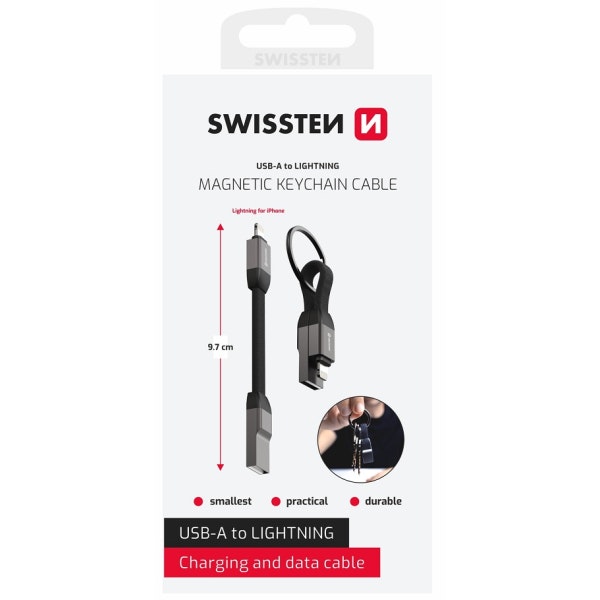 Swissten Magnetic Keychain USB / Lightning