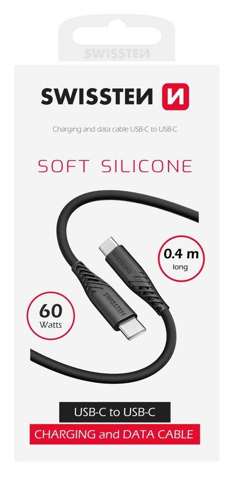 Swissten Soft Silicone USB-C/USB-C 0,4m