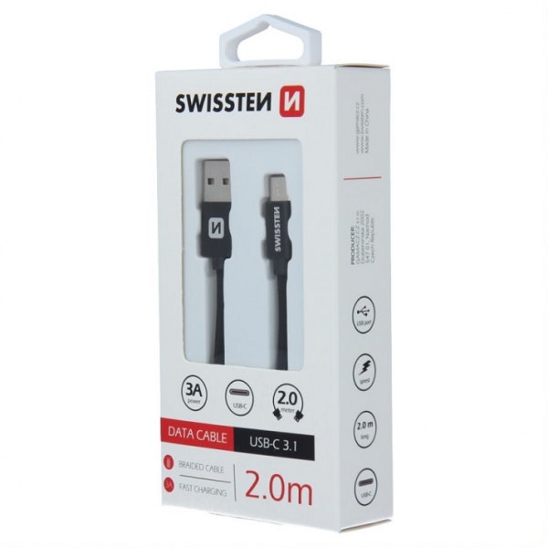 Swissten Textilkabel USB/USB-C 2m