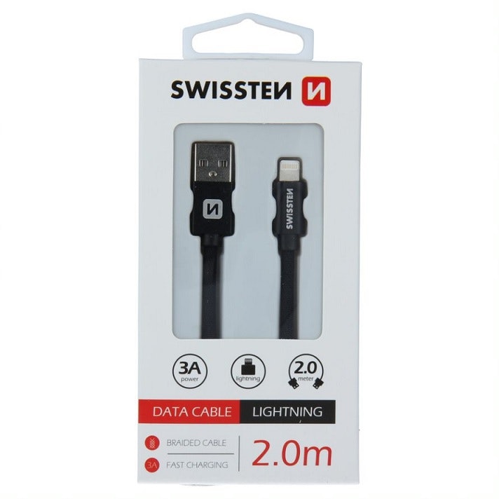 Swissten Textilkabel USB/Lightning 2m