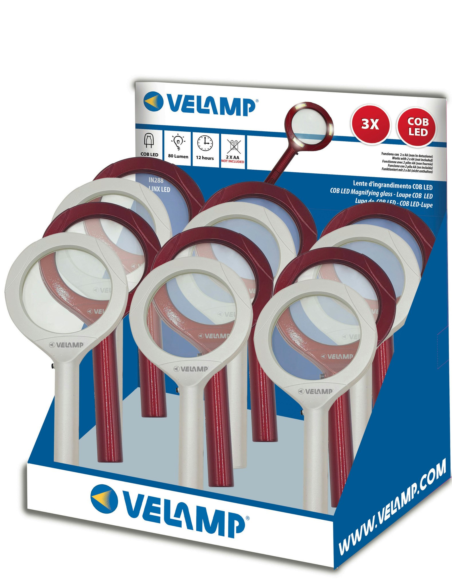 VELAMP Förstoringsglas 3x COB LED