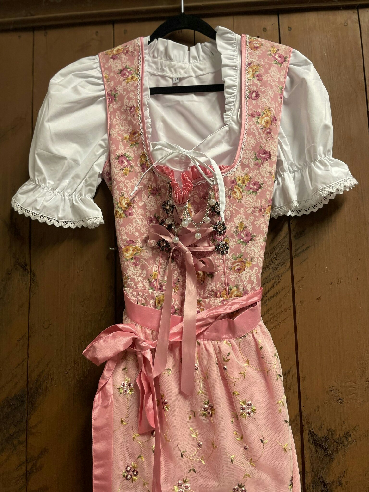 Edelheiss "Agathe Aitrose" Dirndlklänning  , Rosa