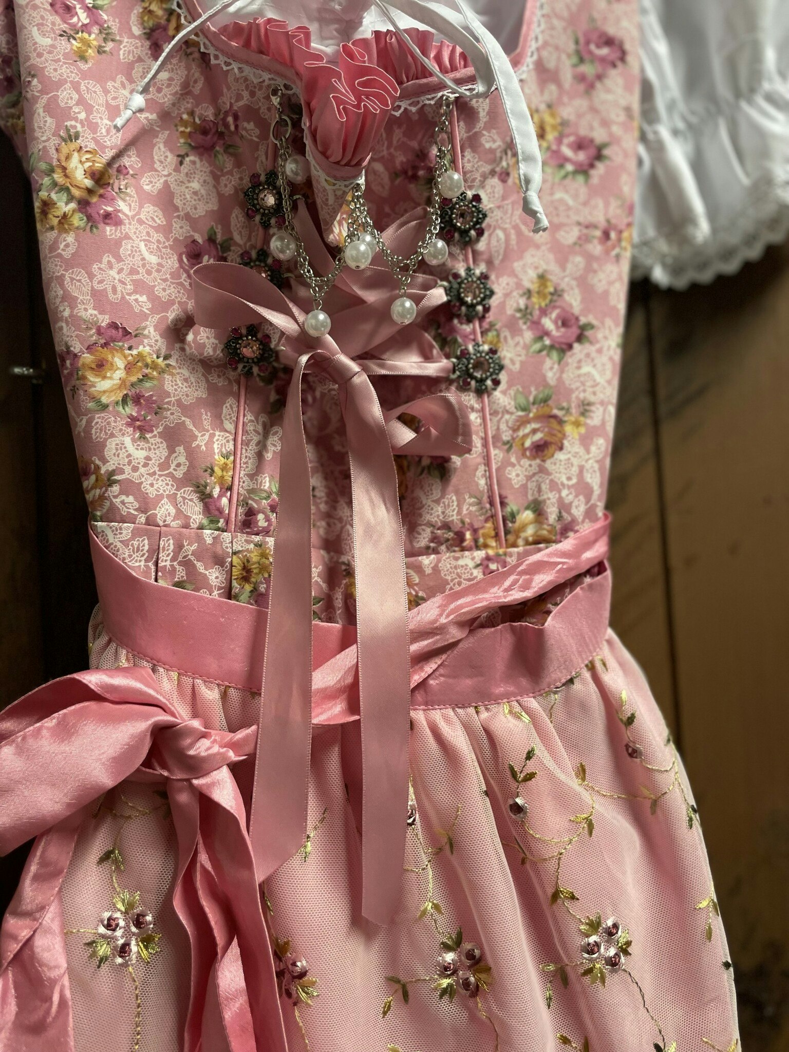 Edelheiss "Agathe Aitrose" Dirndlklänning  , Rosa