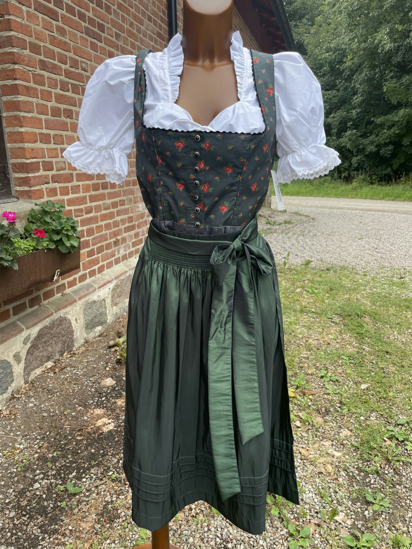 Moser "Annika " , Grön/rosor