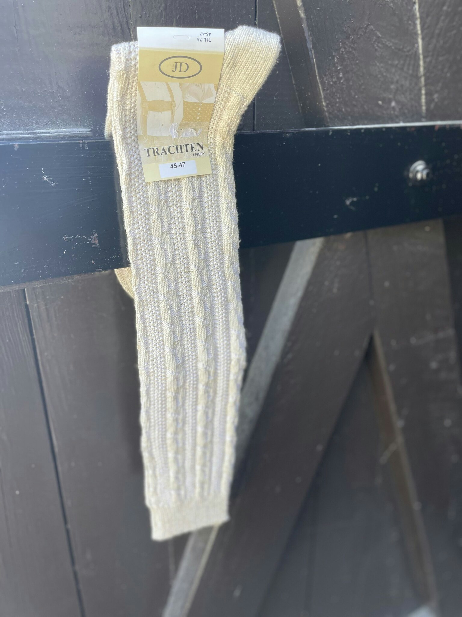 Knälång bomullsstrumpa