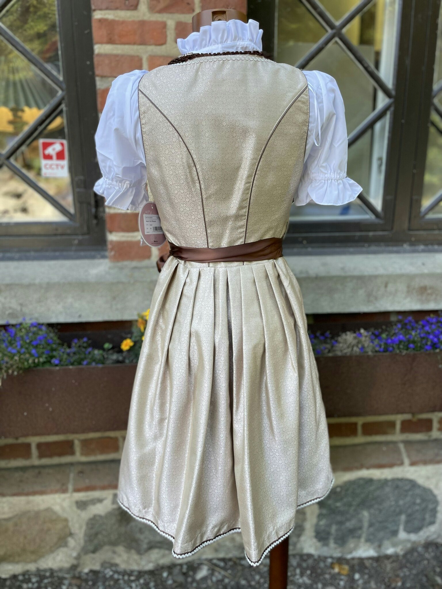 MarJo Trachten "Durach" Dirndlklänning , Taupe