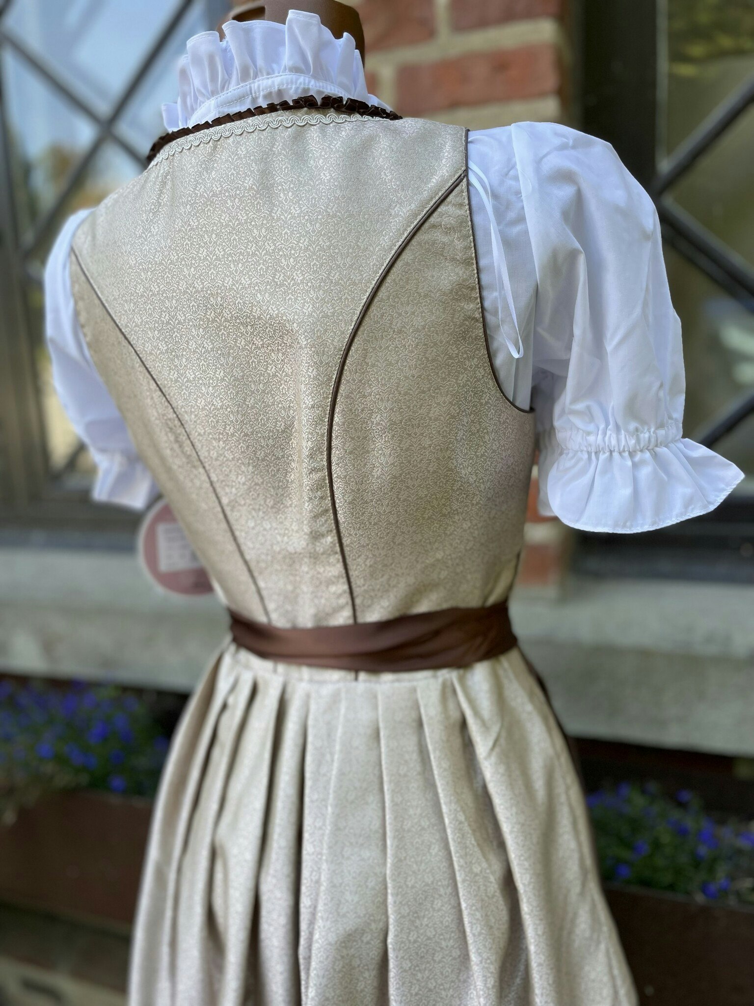 MarJo Trachten "Durach" Dirndlklänning , Taupe