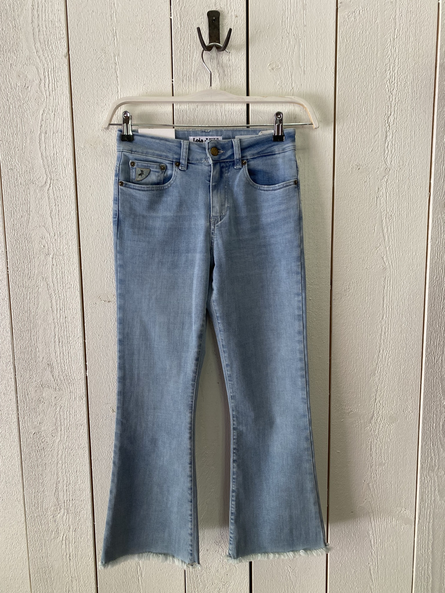 Lois Jeans "Marbella Boot Cropped " ljus jeans , fransar nedtill