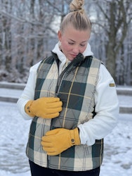 Barbour offwhite tröja med luva