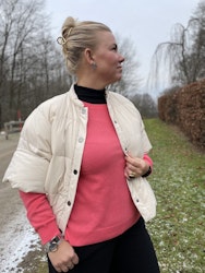 Rosas rundhalsad cashmere tröja "pink "