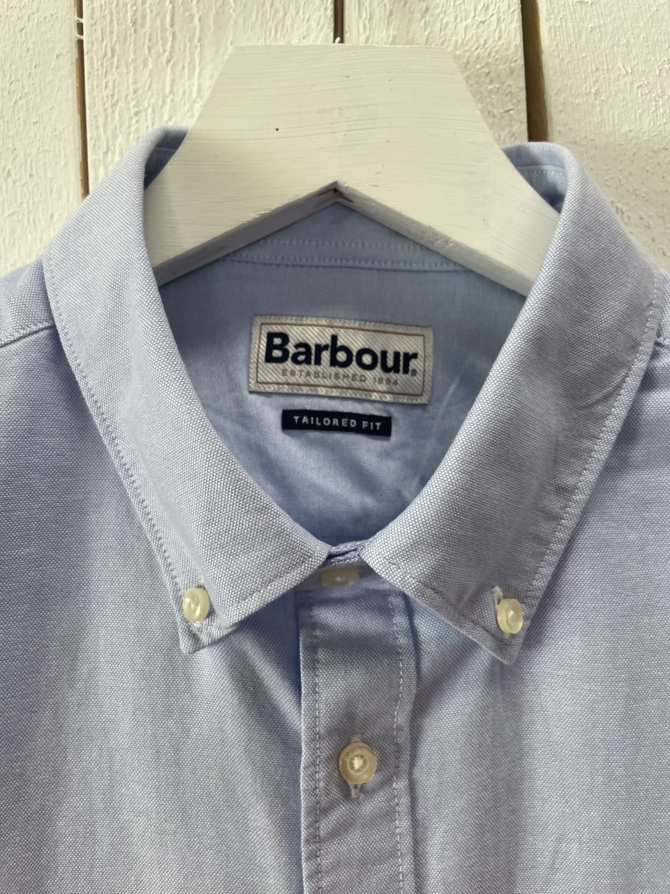 Barbour Kortärmad Oxtown Tailored shirt, sky