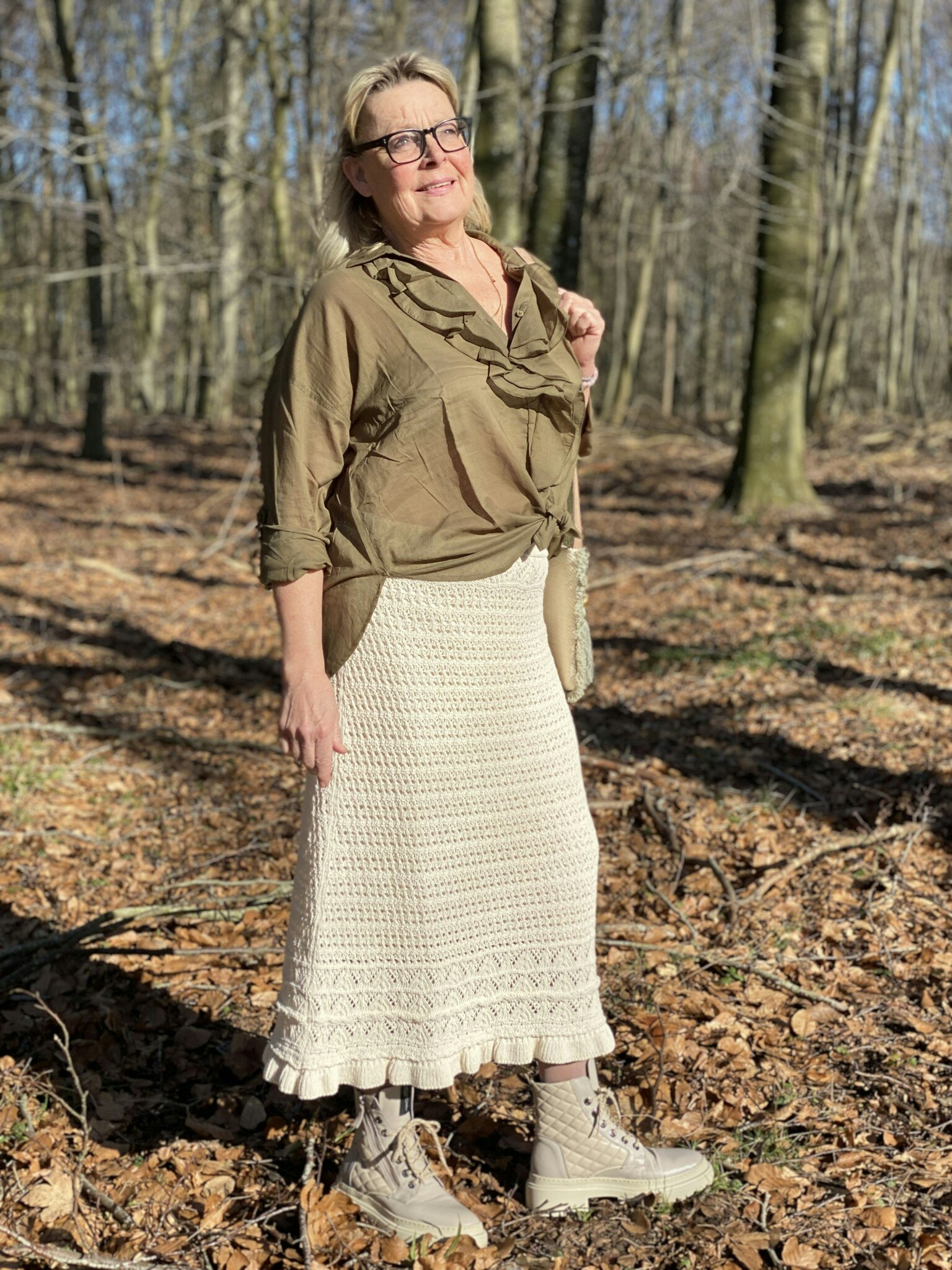 Bariloche " Bordeles" kjol  beige