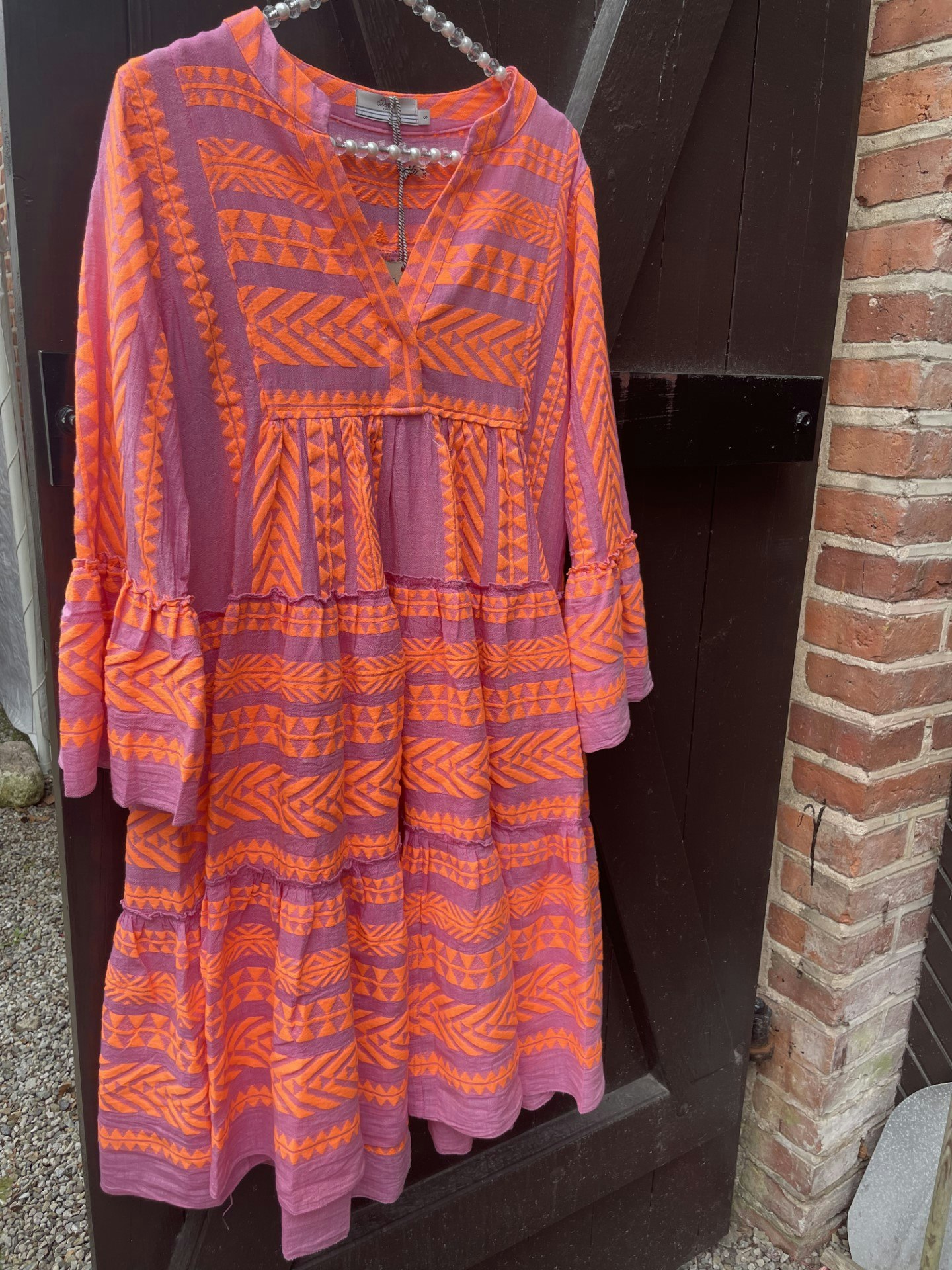 Devotion klänning , orange / fuchsia i två olika längder