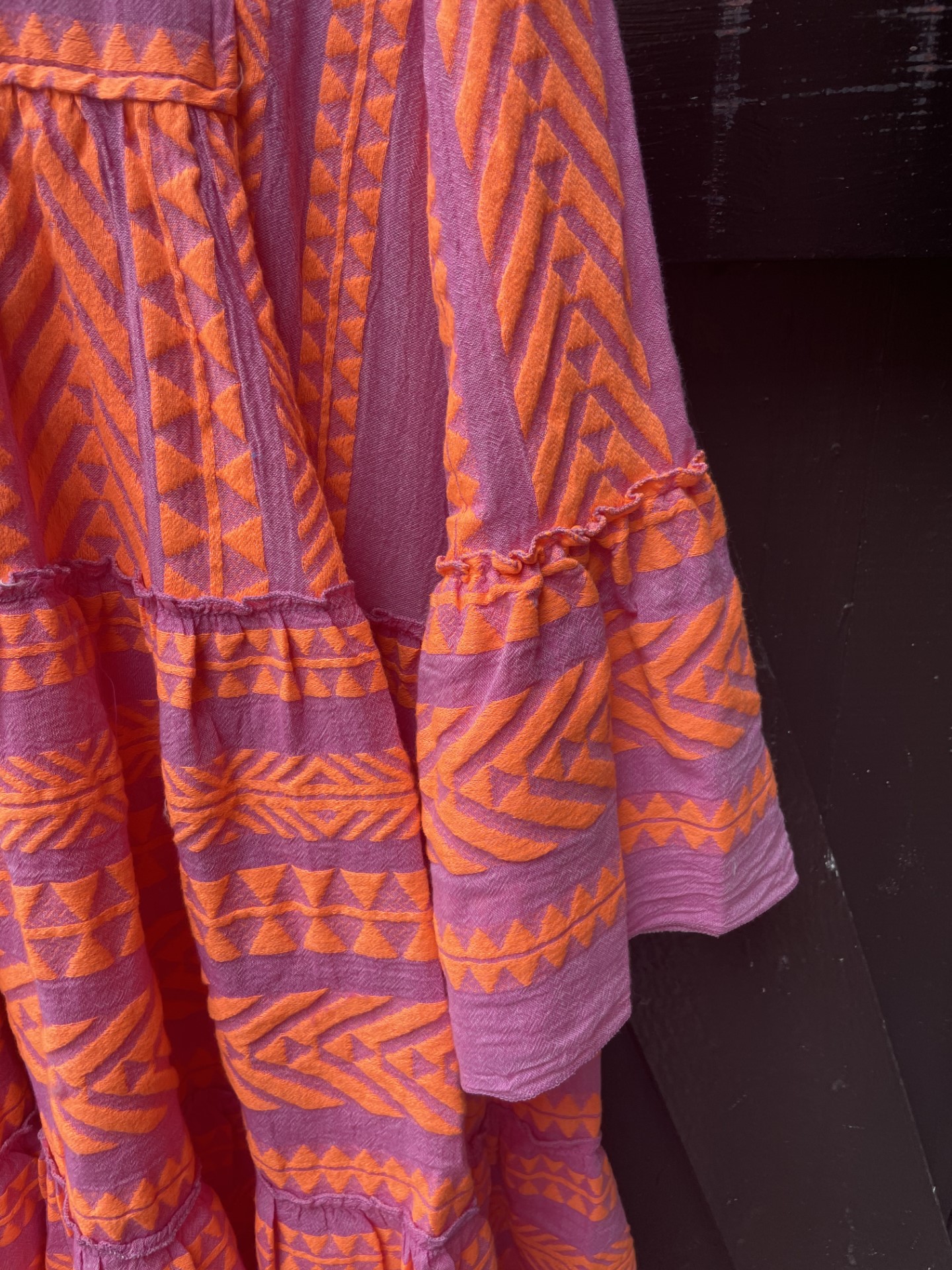 Devotion klänning , orange / fuchsia i två olika längder