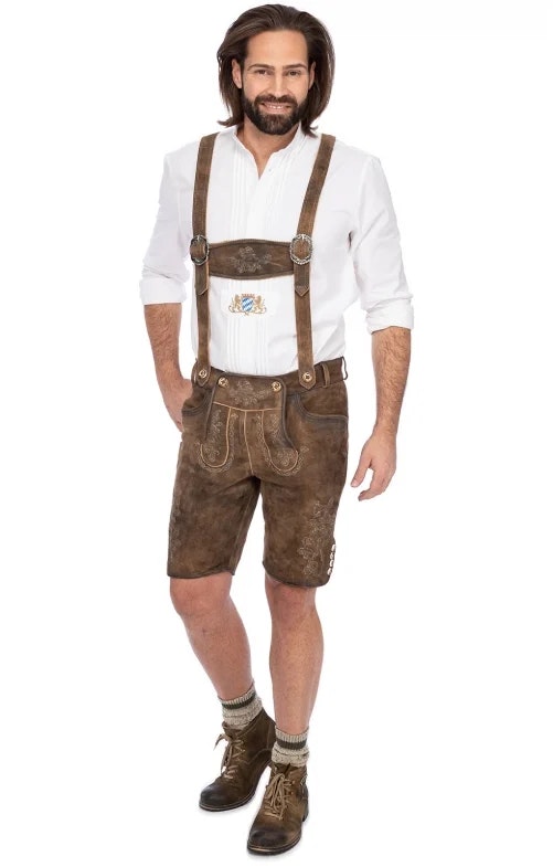 Lederhosen med hängslen " Horn " Stroh Maddox