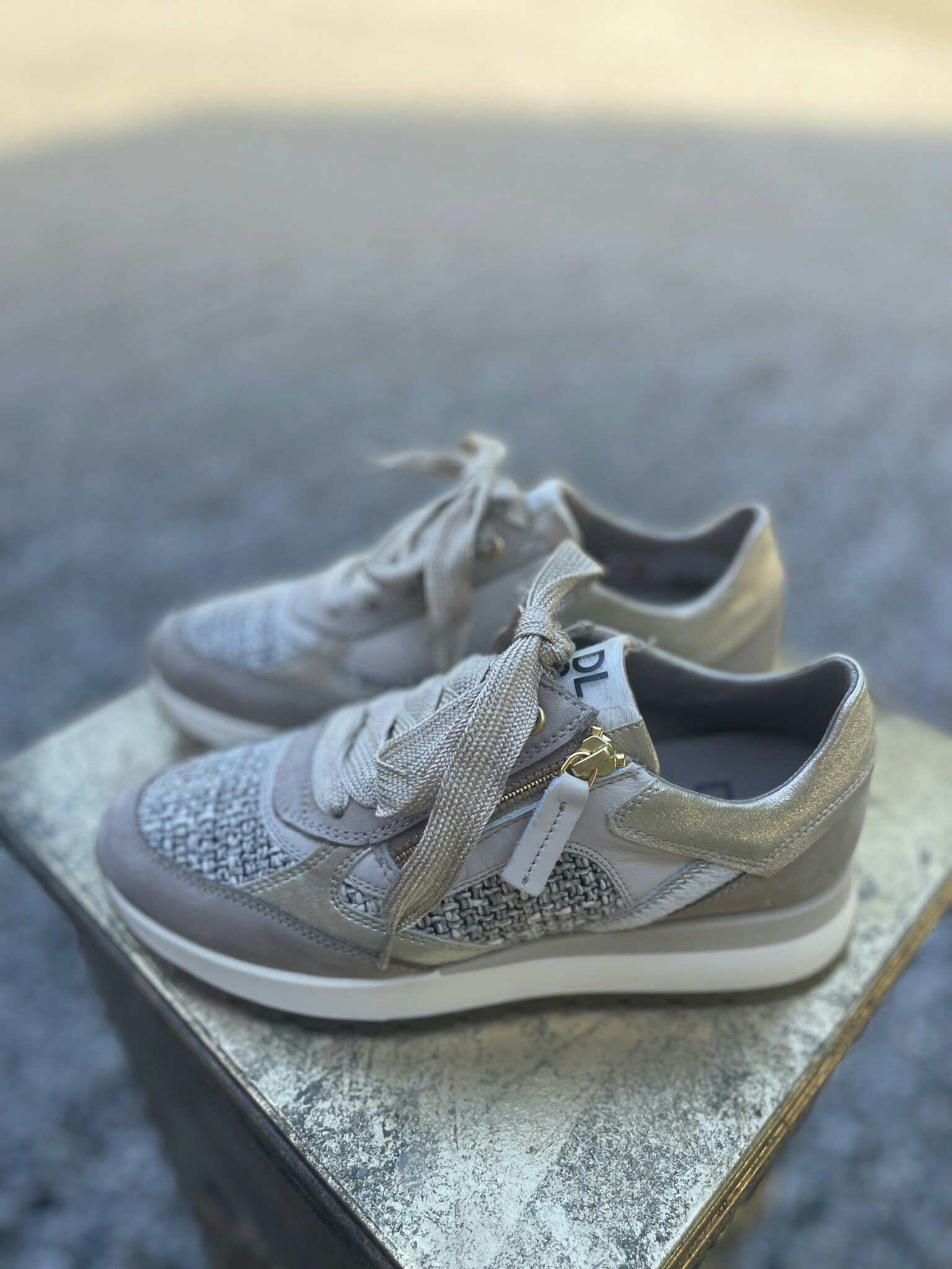 DLSport Gympasko "Chanel" , beige / guld
