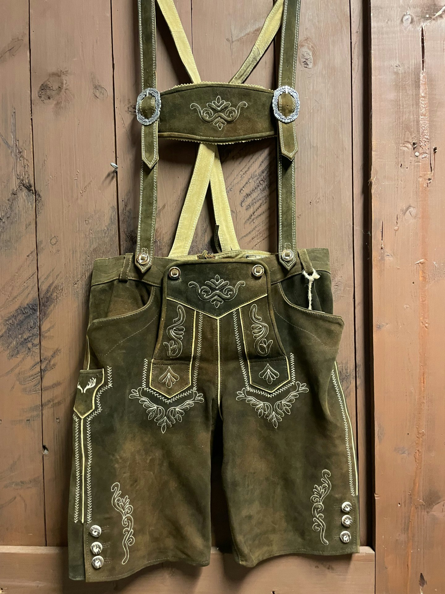Trachten Rebell "Franken TR Bock " med hängsle , Altbraun