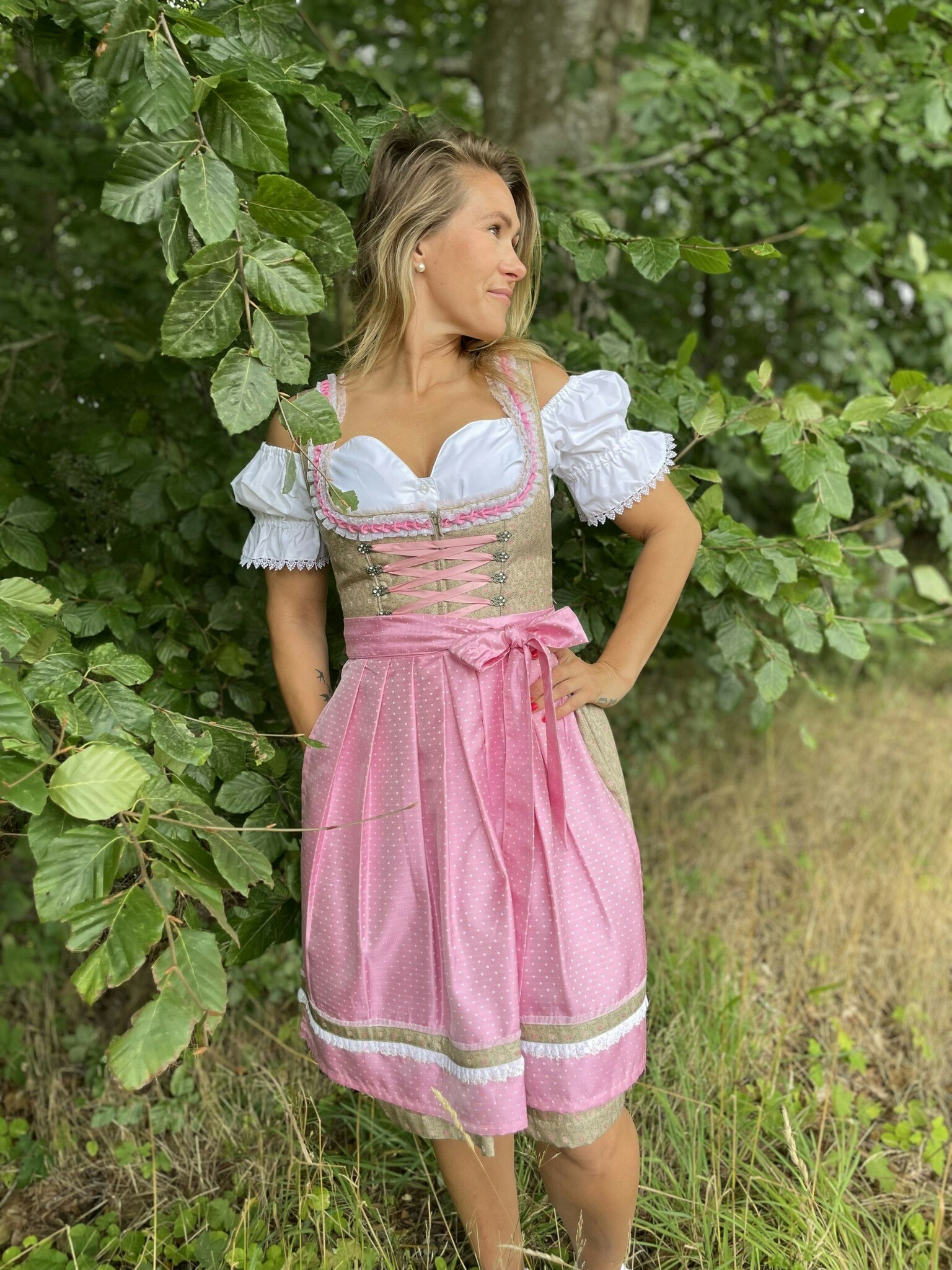 Stockerpoint "Michelle Rose" , Oliv / rosa