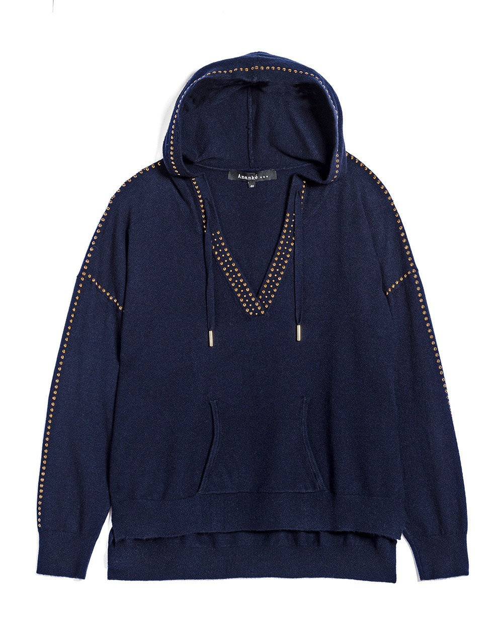 ANANKE "Luvtröja nitar" , Bleu Marine