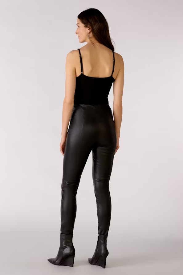 Oui Leggings " skinnimmitation " , Svart
