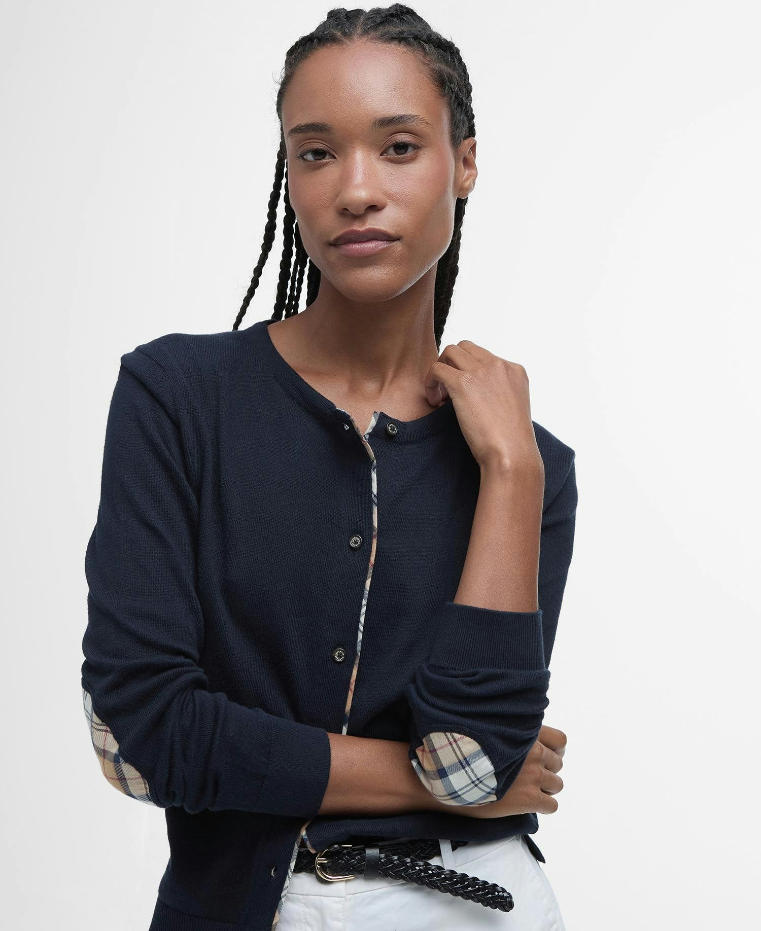 Barbour " Bredon Knitted Cardigan " , Navy