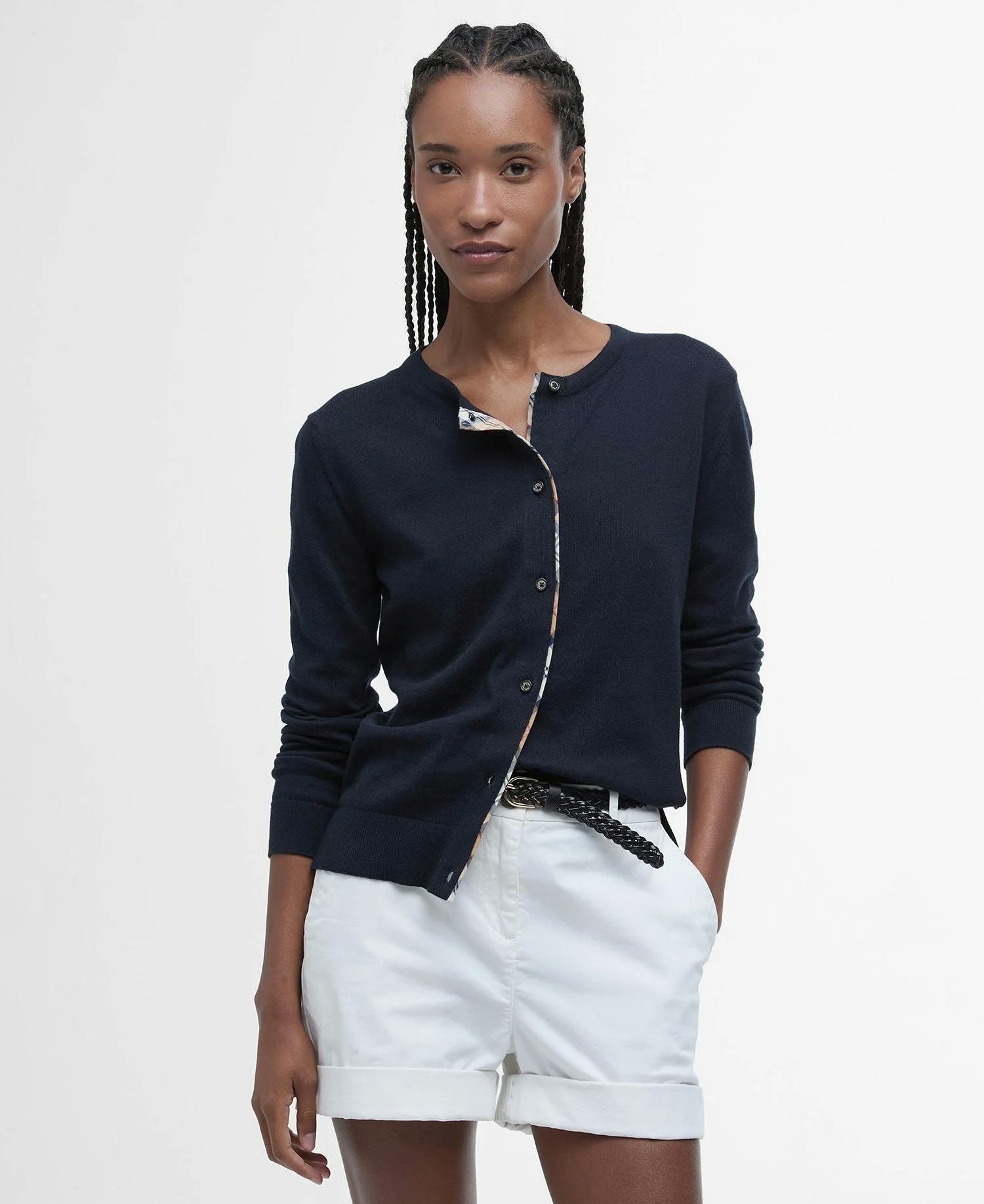 Barbour " Bredon Knitted Cardigan " , Navy