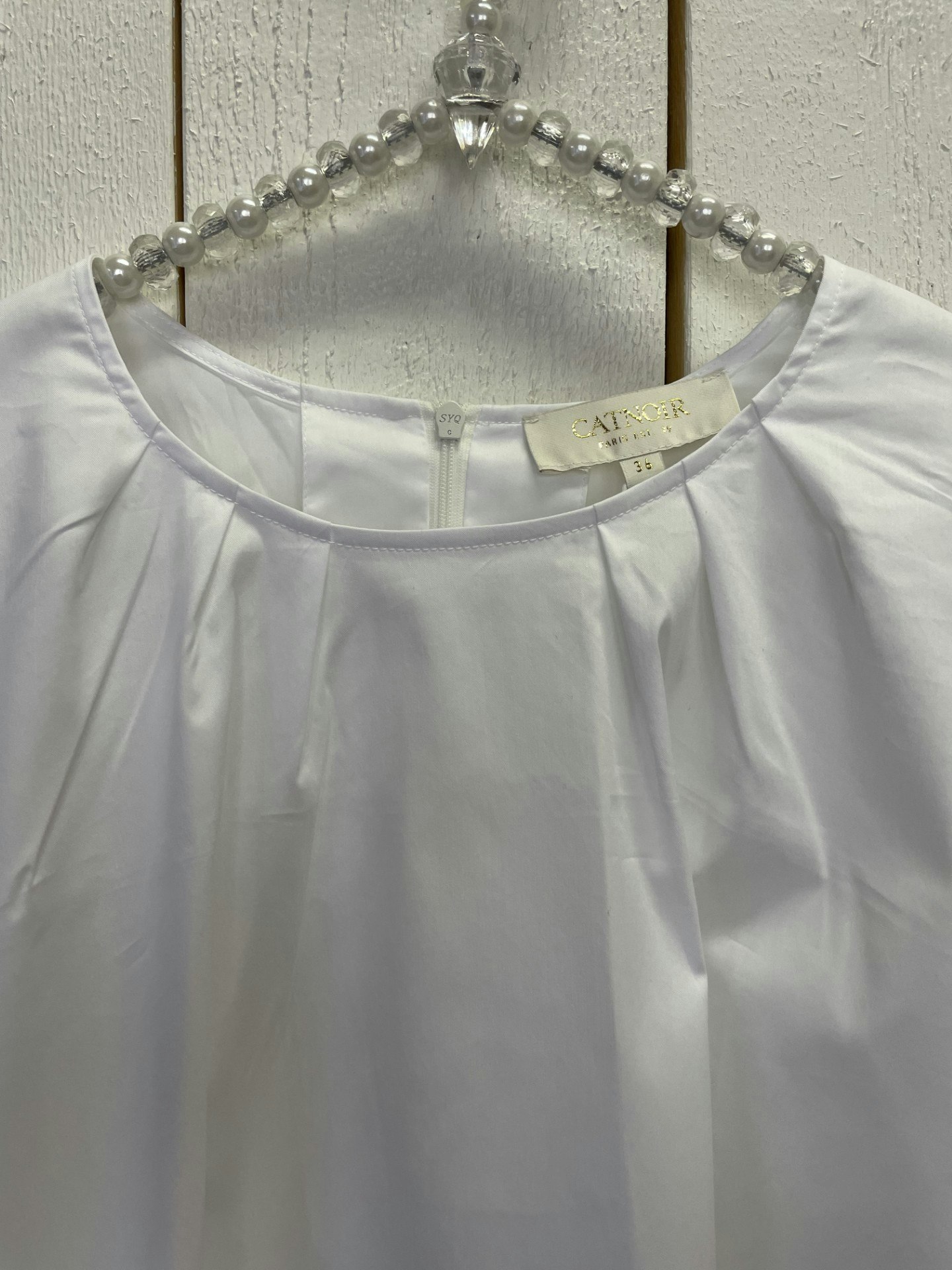 Catnoir Oversizeblus med detalj ärmslut , vit