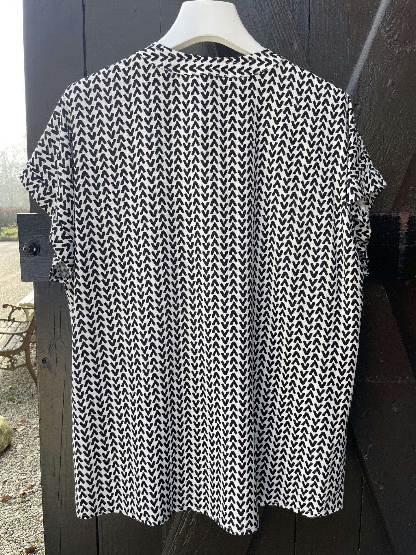 Tinta blus " Juno " , vit / svart
