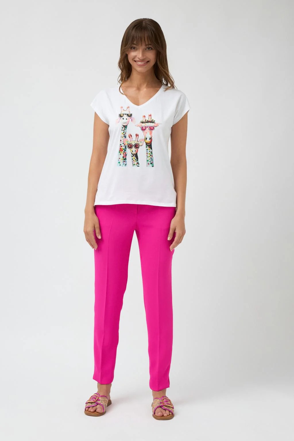 Tinta t-shirt " Chicago" , vit med multicolor