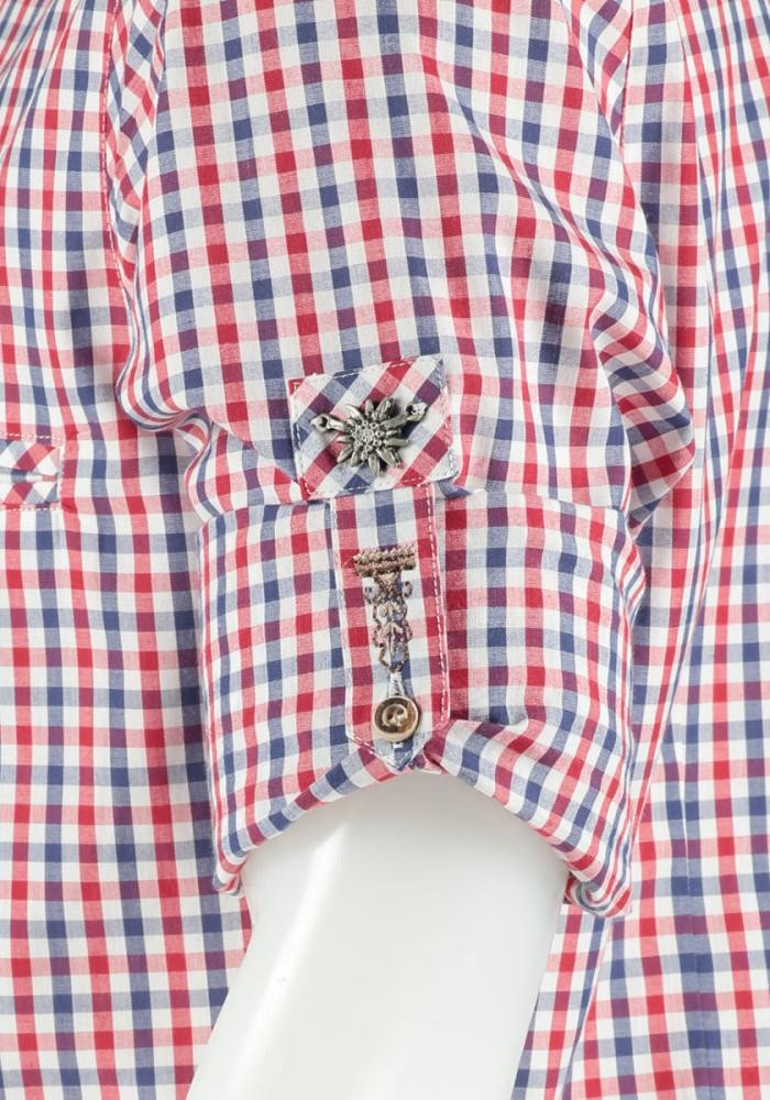 Herrskjorta " Blå/rödrutig" , Slim fit