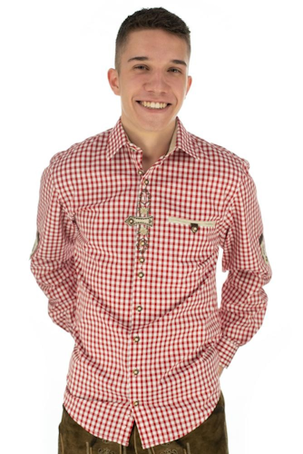 Herrskjorta " Rödrutig " , Regular fit / OT
