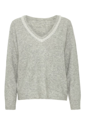 ICHI Pullover "Macon" , grey melange